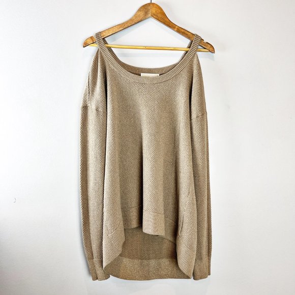 Michael Kors Cold Shoulder Sweater Tunic Large - Picture 2 of 5